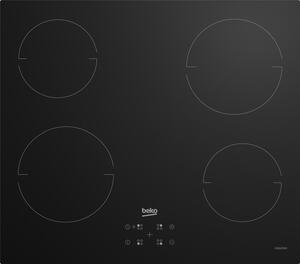 Beko Piano Cottura Induzione 4 Fuochi Larghezza 59 cm in Vetro colore Nero - HII64401QT