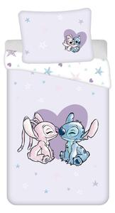 Biancheria da letto per bambini in cotone per letto singolo 140x200 cm Lilo and Stitch "Heart" – Jerry Fabrics