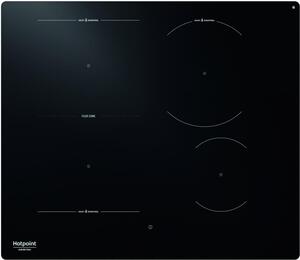 Hotpoint Ariston Piano Cottura Induzione 4 Fuochi Larghezza 59 cm in Vetroceramica colore Nero - HTX6014DNF