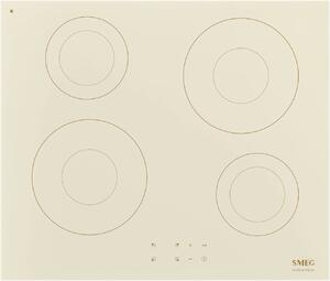 Smeg Piano Cottura Induzione 4 Fuochi Larghezza 60 cm in Vetro colore Crema - SI2641DP Universal