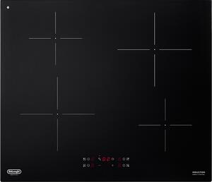 De Longhi Piano Cottura Induzione 4 Fuochi Larghezza 60 cm in Vetroceramica colore Nero - PIN 62