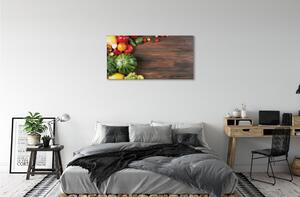 Quadro stampa su tela Pomodori anatre di anguria 100x50 cm