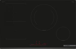 Bosch Piano Cottura Induzione 4 Fuochi Larghezza 80 cm in Vetroceramica colore Nero - PVS831HB1E Serie 6