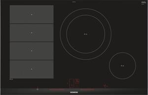 Siemens Piano Cottura Induzione 4 Fuochi Larghezza 81 cm in Vetroceramica colore Nero - EX875LEC1E