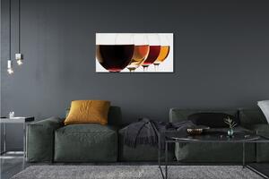 Quadro su tela Bicchieri di vino 100x50 cm