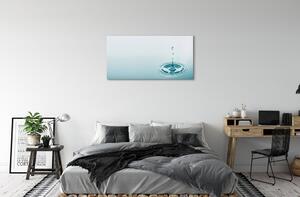 Foto quadro su tela Una goccia d'acqua macro 100x50 cm