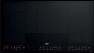 Beko Piano Cottura Induzione 5 Fuochi Larghezza 90 cm Piano in Vetro colore Nero - HII 98810 NT