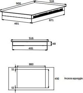 Beko Piano Cottura Induzione 5 Fuochi Larghezza 90 cm Piano in Vetro colore Nero - HII 98810 NT