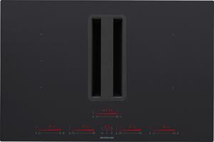 Silverline Piano Cottura Induzione con Cappa Aspirante 4 Fuochi Larghezza 85 cm colore Nero - 7170.8.733.02 Flow In Pro