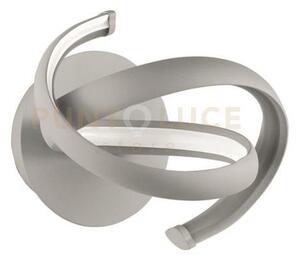 Applique lumen silver led 3000k 500lm 10w dimmerabile h.22cm