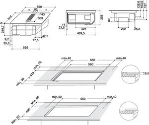 Whirlpool Piano Cottura Induzione con Cappa Integrata 4 Fuochi 65 cm Vetroceramica colore Nero - WVH 1065B