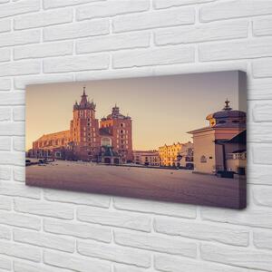 Stampa quadro su tela Sunrise della chiesa di Cracovia 100x50 cm