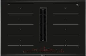 Bosch Piano Cottura Induzione con Cappa Integrata Filtrante 4 Fuochi Larghezza 82 cm in Ceramica colore Nero - PXX875D57E Serie 8