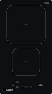 Indesit Piano Cottura Induzione da Incasso 2 Fuochi Larghezza 28 cm in Vetroceramica colore Nero - IS 19Q30 NE