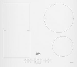 Beko Piano Cottura Induzione da Incasso 4 Fuochi Larghezza 58 cm con 1 Sezione IndyFlex colore Bianco - HII64200FMTW