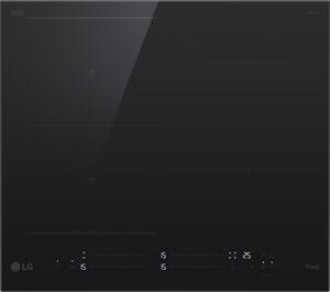 Lg Piano Cottura Induzione da Incasso 4 Fuochi Larghezza 59 cm con 1 Zona Flex in Vetroceramica colore Nero - CBIZ2435B