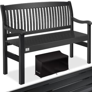 Panchina da giardino KESSER® in legno, resistente alle intemperie | Per 3-4 persone | Panchina da parco in legno massello | Panchina con portata massima di 320 kg | Panchina da balcone, terrazza e giardino, copertura inclusa