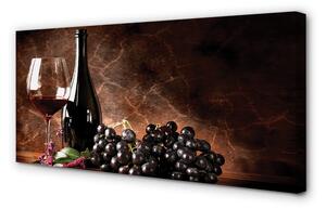 Quadro su tela Un bicchiere di vino 100x50 cm