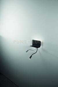 Applique mensola stan a led nero 8,5w 3000k 560lm l.20cm