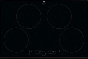 Electrolux Piano Cottura Induzione Elettrico 4 Fuochi da Incasso Larghezza 80 cm in Vetroceramica funzione Hob2Hood colore Nero - LIT81443 Serie 600