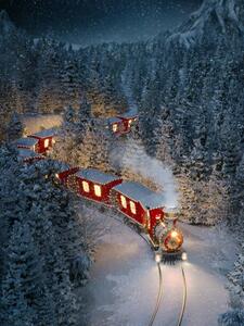 Illustrazione Amazing cute christmas train, Vadmary