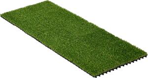 VivaGarden Piastrelle da Giardino con Erba Sintetica 30x30 cm 10 Pezzi Prato Artificiale Realistico colore Verde