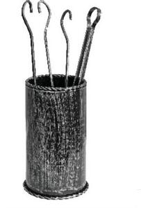DecHome Piantana Camino Kit Cilindro Ferro Battuto Altezza 50 cm