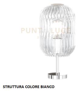 Lumetto bianco 1 luce vetro trasparente 1181bi-p-tr
