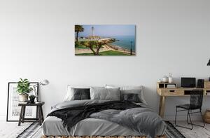 Stampa quadro su tela Lighthouse della Costa della Spagna 100x50 cm