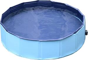 AllMyPets Piscina in Plastica Bordo Stabile per cani Animali Domestici Blu 120x30cm - D01004BU