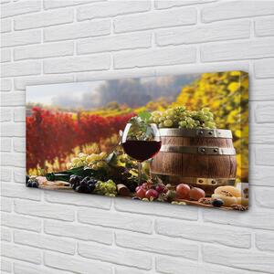 Quadro su tela Bicchiere di vino autunnale 100x50 cm