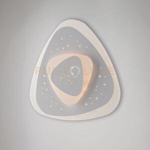 Applique in metallo bianco e acrilico con led integrato in due temp