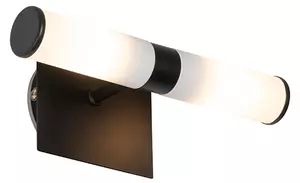 Lampada da parete smart per bagno nera IP44 2 luci incl. Zigbee G9 - Bath
