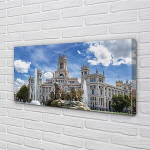 Quadro su tela Palazzo della fontana della Spagna Madrid 100x50 cm