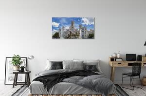 Quadro su tela Palazzo della fontana della Spagna Madrid 100x50 cm