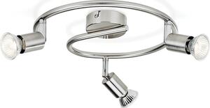 Philips Plafoniera a Soffitto Design Moderno da Interno 3 Faretti GU10 colore Nickel - 50303/17/E7 Limbali