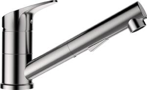 Rubinetto da cucina con doccetta Schock Evinas finitura acciaio inox 577120