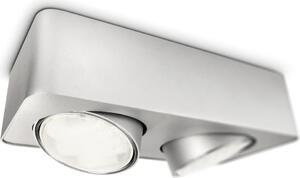 Philips Plafoniera a Soffitto Design Moderno da Interno 2 Luci orientabili colore Alluminio - 57952/48/16 myLiving