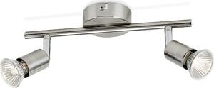 Philips Plafoniera a Soffitto Design Moderno da Interno 2 Faretti GU10 colore Nickel - 50302/17/E7 Limbali