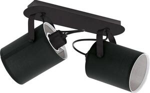 EGLO Plafoniera a Soffitto Design Moderno 2 Faretti colore Nero - 33646 Villabate