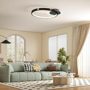 DecHome Plafoniera LED Moderna a 2 Anelli con Luminosit Regolabile Potenza 30W colore Nero