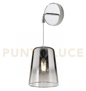 Applique bianco regolabile 1 luce cromo 1164bi-a-cr