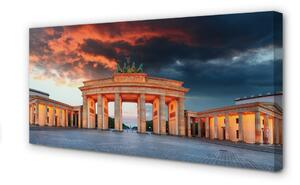 Quadro su tela Gate della Germania di Brandenburg 100x50 cm