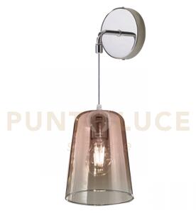 Applique bianco regolabile 1 luce rame 1164bi-a-ra