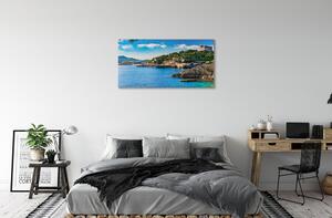 Stampa quadro su tela Costa del mare della Spagna delle montagne 100x50 cm