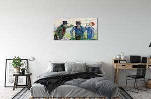 Quadro su tela Incontro degli uomini d'arte 100x50 cm