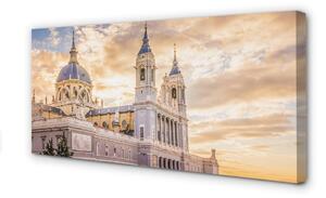 Foto quadro su tela Sunset della Cattedrale Spagna 100x50 cm
