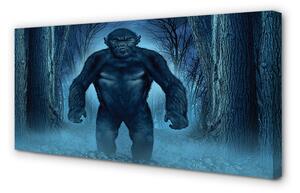 Quadro su tela Foresta di alberi gorilla 100x50 cm