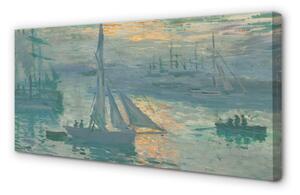 Quadro su tela Barca a vela d'arte a est 100x50 cm