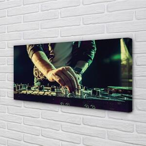 Quadro su tela Cuffie della console DJ 100x50 cm